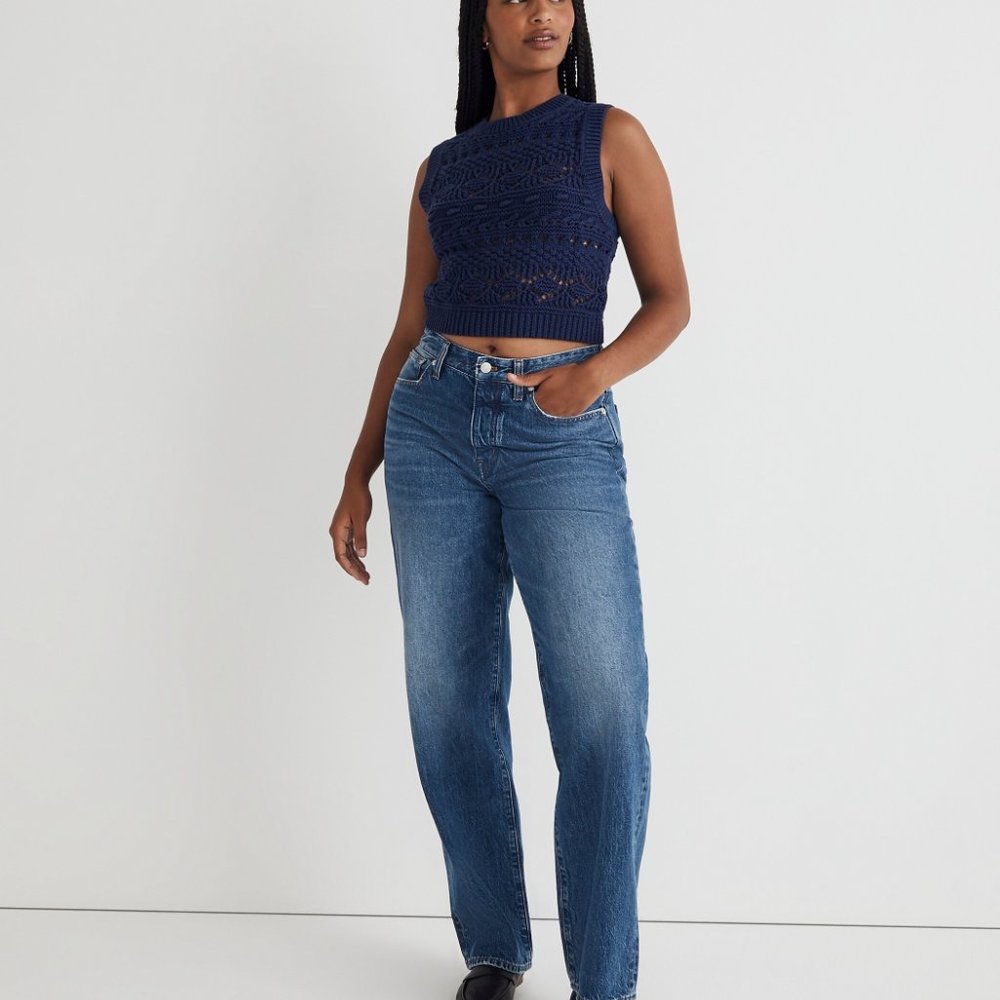 MADEWELL curvy low-slung straight jeans in palmina wash (sz29)